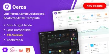Qerza - Job Portal Admin Dashboard Bootstrap HTML Template + RTL Ready